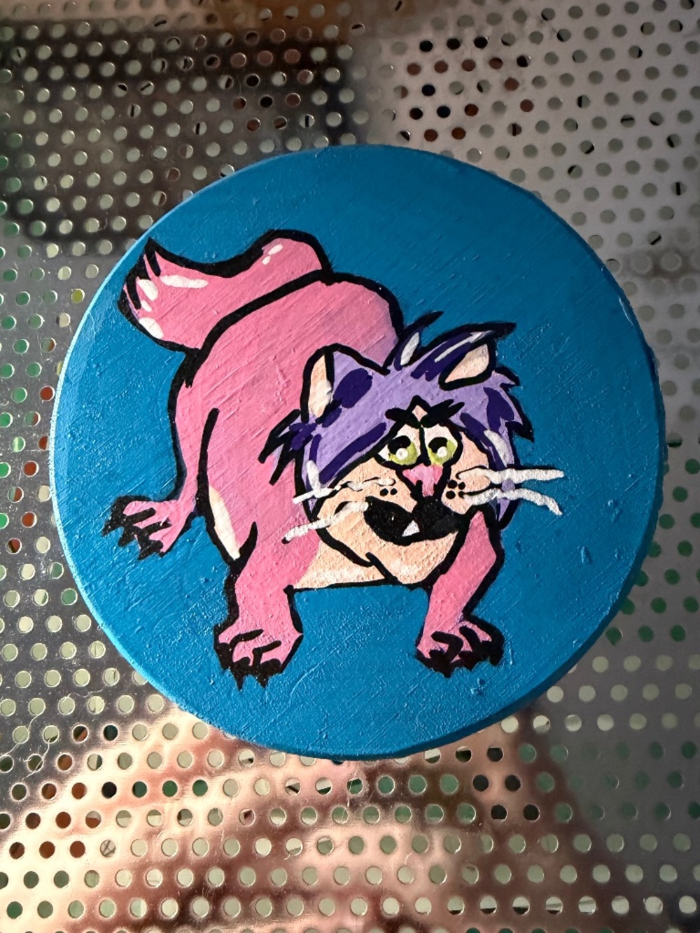 Custom hand painted coaster Disney madam mim